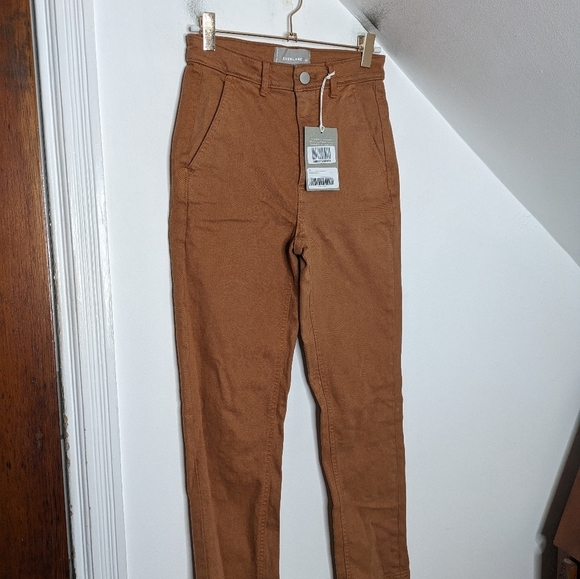 The High Rise Straight Leg Crop Light Brown NEW Size 00 Regular - Picture 6 of 8